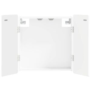 vidaXL Dartbord Kabinet ZWOLLE Hoogglans Wit 52,5 x 10,5 x 57,5 cm