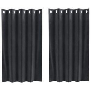 vidaXL Verduisterende gordijnen 2 pcs Donkergrijs 140 x 140 cm Fluweel