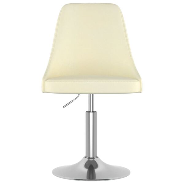 vidaXL Barkruk stof cr&egrave;mekleurig