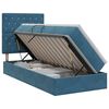 vidaXL Opslag bed met matras Donkerblauw 100 x 200 cm Fluweel