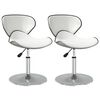 vidaXL Eetkamerstoelen 2 st kunstleer wit