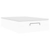 vidaXL Ottoman bed met matras 140x200cm kunstleer wit