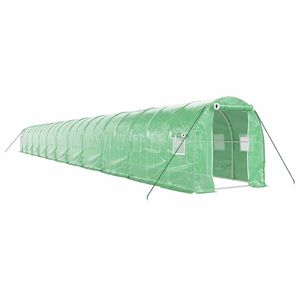vidaXL Tuinkas met stalen frame 44 m&sup2; 22x2x2 m groen