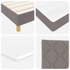vidaXL Boxspringbed met matras Taupe 190 x 90 cm Polyester