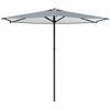 vidaXL Tuinparasol Rechthoekig 2,7 x 2,7 m Polyester Blauw en Wit
