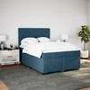 vidaXL Boxspring met matras fluweel blauw 140x200 cm