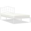 vidaXL Bedframe met hoofdbord metaal wit 100x200 cm