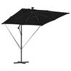 vidaXL Cantilever Banana Parasol Zwart 249 x 249 x 250 cm