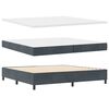 vidaXL Boxspringbed met matras Donkergrijs 200 x 200 cm Stof