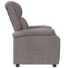 vidaXL Fauteuil verstelbaar stof taupe