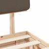 vidaXL Bedframe met Gevoerd Hoofdgedeelte Taupe 140 x 200 cm