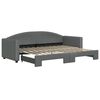 vidaXL Slaapbank met onderschuifbed 80x200 cm stof donkergrijs