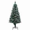 vidaXL Kunstkerstboom Groen 150 cm PVC en Staal en Kunststof