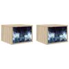vidaXL Wandkastje RAALTE 2 st Sonoma Eiken 36 x 33 x 25 cm