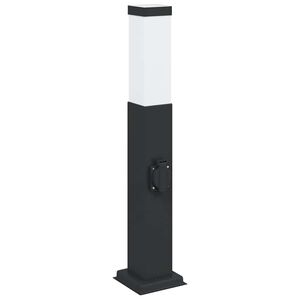 vidaXL Bolderarmatuur met stopcontact 50 cm Zwart IP44