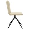 vidaXL Eetkamerstoelen 2 st stof cr&egrave;mekleurig