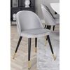 Venture Home Eetkamerstoelen 2 st Velvet fluweel zwart messing grijs