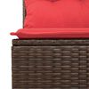 vidaXL 6-delige Loungeset met kussens poly rattan acacia bruin