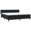 vidaXL Boxspring met matrassen fluweel zwart 180x210 cm