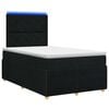 vidaXL LED Boxspring Bed met Matras Zwart 120 x 200 cm Stof