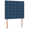 vidaXL Opbergbed met LED met matras Blauw 90 x 200 cm Polyester