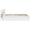 vidaXL Bedframe met hoofdbord massief grenenhout wit 140x190 cm