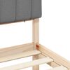 vidaXL Bedframe met Gevoerd Hoofdgedeelte Lichtgrijs 75 x 190 cm