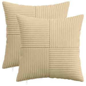 vidaXL Kussensloop 2 st ALMELO Grijs groen 30 x 30 cm corduroy