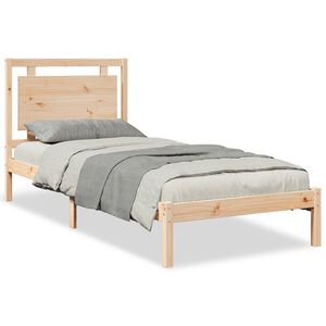 vidaXL Bedframe extra lang zonder matras massief hout 100x210 cm
