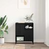 vidaXL Dressoir Zwart Eiken 60 x 35 x 70 cm Bewerkt hout