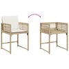 vidaXL 15-delige Tuinset met kussens poly rattan beige