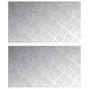 vidaXL Trapmatten 2 st 70 x 40 cm Zilver Aluminium Rechthoekig