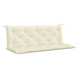 vidaXL Tuinbankkussen 150x(50+50)x7 cm oxford stof cr&egrave;mewit