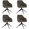 vidaXL Eetkamerstoelen 4 st fluweel donkergrijs