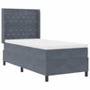 vidaXL Boxspringbed met matras Donkergrijs 90 x 190 cm Fluweel
