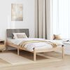 vidaXL Bedframe Bruin en taupe 90 x 190 cm Massief grenenhout