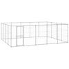 vidaXL Hondenkennel 24,2 m&sup2; gegalvaniseerd staal
