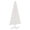 vidaXL Kerstdecoratie kerstboom 150 cm massief grenenhout wit