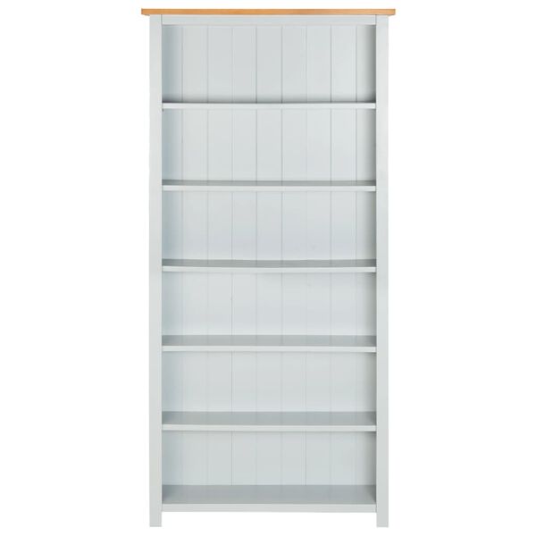 vidaXL Boekenkast met 6 schappen 80x22,5x170 cm massief eikenhout