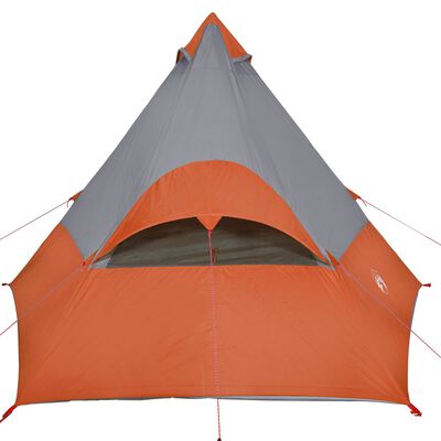 vidaXL Tent 7-persoons waterdicht grijs en oranje
