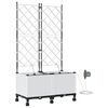 vidaXL Tuin Pot met Irrigatie en Wielen 2 st Wit 80 x 40 x 148 cm PP