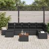 vidaXL Tuin Sofa Set 8 pcs Zwart