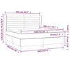 vidaXL Boxspring met matras fluweel lichtgrijs 160x200 cm