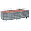 vidaXL Spatrap 92x45x25 cm poly rattan grijs