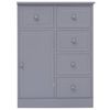 vidaXL Dressoir met 10 lades 113x30x79 cm hout grijs