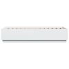 vidaXL Bedframe met LED-verlichting bewerkt hout wit 75x190 cm