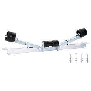vidaXL Boot Trailer Ondersteuning 90,5 x 12 x 32 cm zilver
