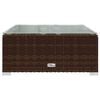vidaXL 10-delige Loungeset met kussens poly rattan bruin