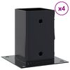 vidaXL Paondervoeten vierkant 4st 91x91mm gepoedercoat staal antraciet