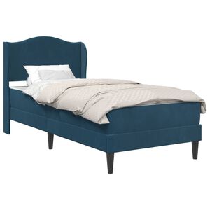 vidaXL Bedframe met hoofdeinde Blauw 90 x 200 cm Fluweel